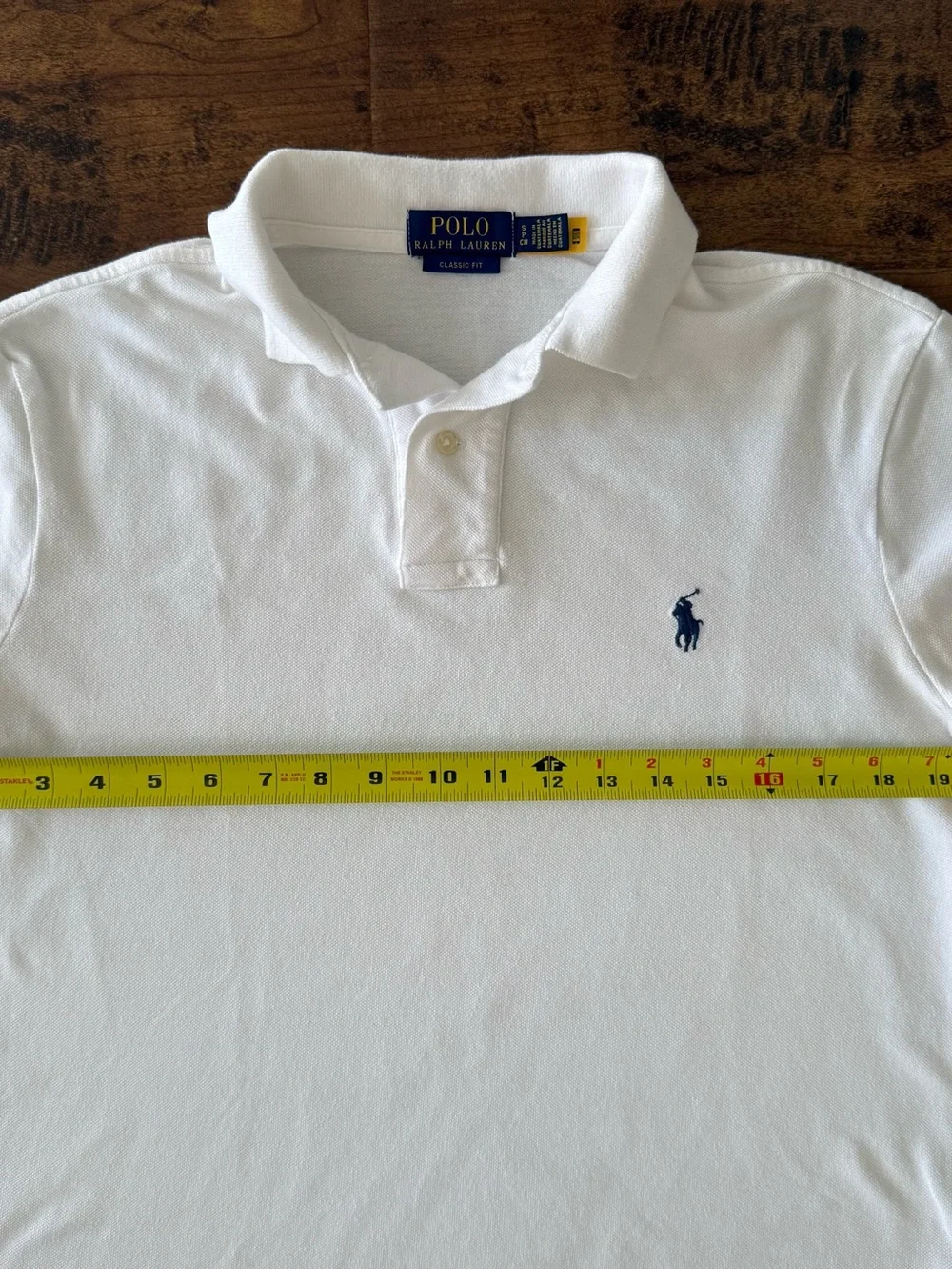 Ralph Lauren White Polo with Navy Pony Logo